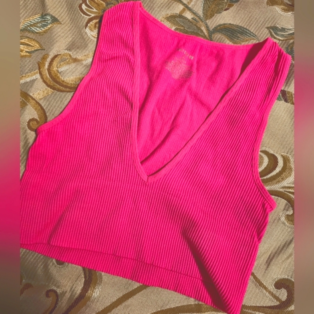 Neon Pink Crop Tank